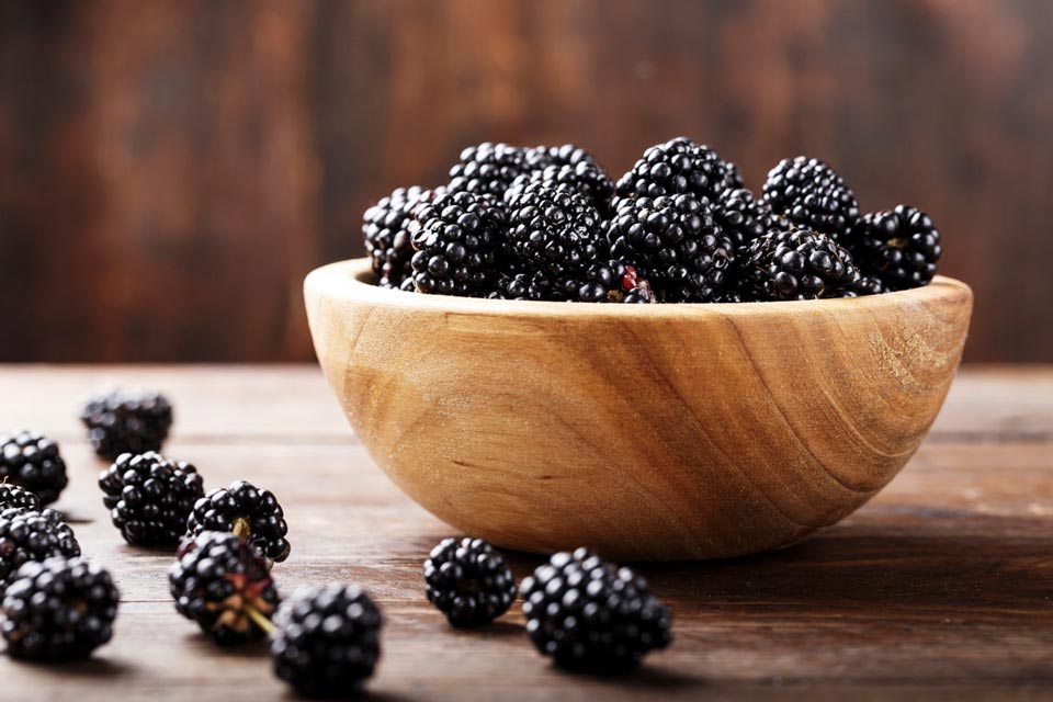 A little bit of stevia sweetens a savory sauce made with blackberries.